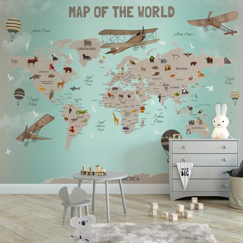 Wild World Wonders: Animal Adventure Map, L 72 po x l 108 po