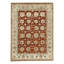 Wool Oriental Area Rug in Rust/Ivory/Gray