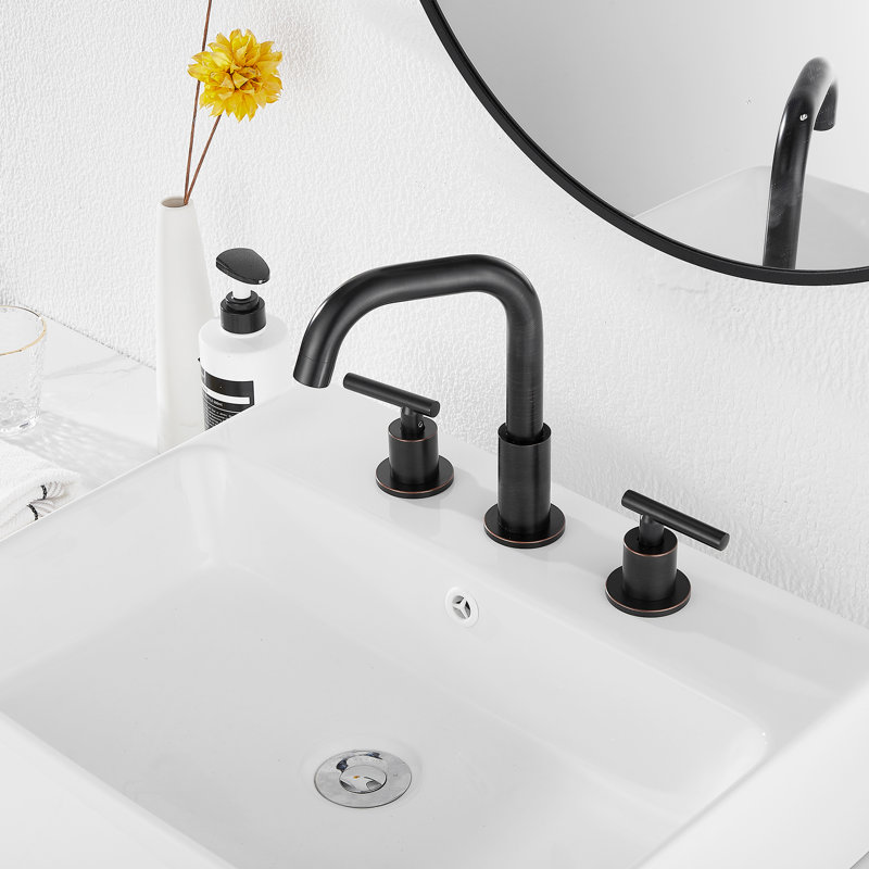 2-handle Bathroom Faucet with Drain Assembly, Oil Rubbed Bronze