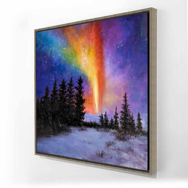 Aurora Borealis in the Forest - Purple Best Seller Canvas