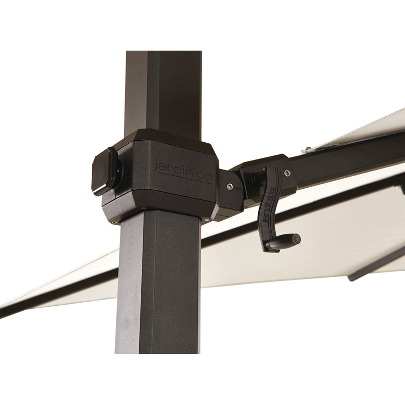 240'' W Sunbrella® Cantilever Umbrella, Charcoal, Matte White, Cast Ash Sunbrella® Plainweave