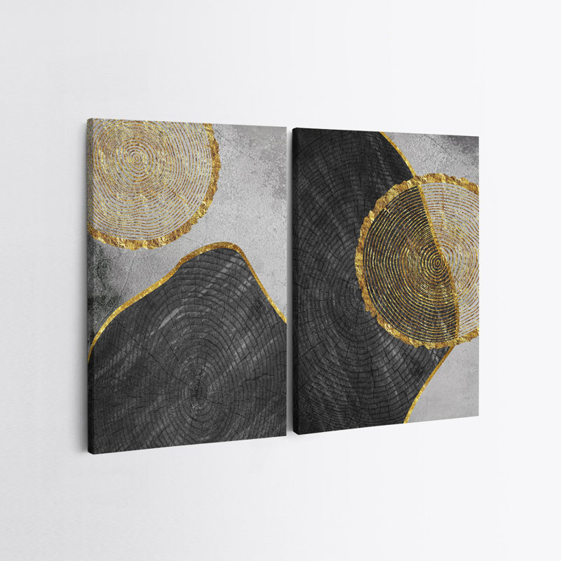 Peinture décorative sur toile (2 pièces), H 19,7 po x l 27,6 po