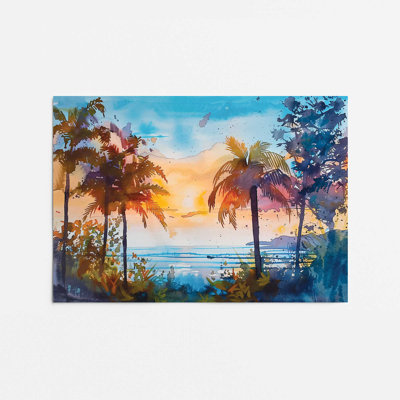 «Sunset Coastline View», impression roulée