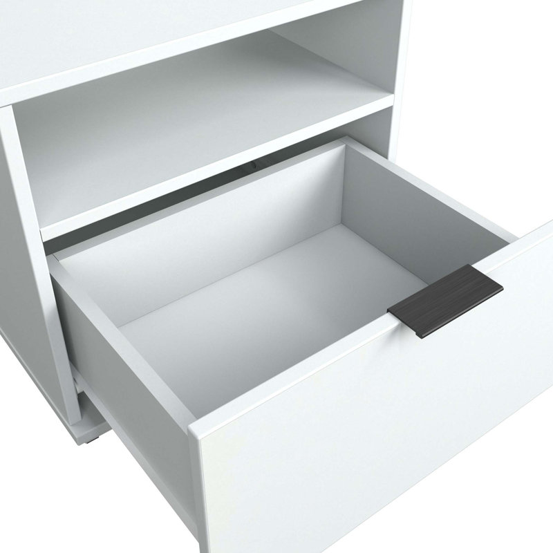Montes Collection Nightstand (1) – Easy Assembly, White