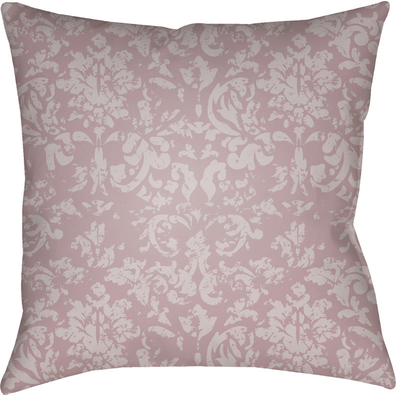 Damask Throw Pillow, 20" H x 20" W x 4" D, Slate/Blue