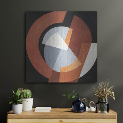 «Deconstruct 1» par Mike Schick, art mural en métal, 24 po x 24 po
