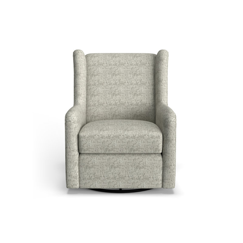 Fauteuil oscillant pivotant Miranda, Chenille performance poivre blanc Malibu