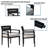 Savone 4 - Person Patio Dining Set with Square Table , Sunbrella® Cushions Included