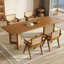 Solid Wood Brown Rectangular Dining Table Sets