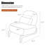 Chaise d'appoint moderne sans accoudoirs avec coussin-1454929539