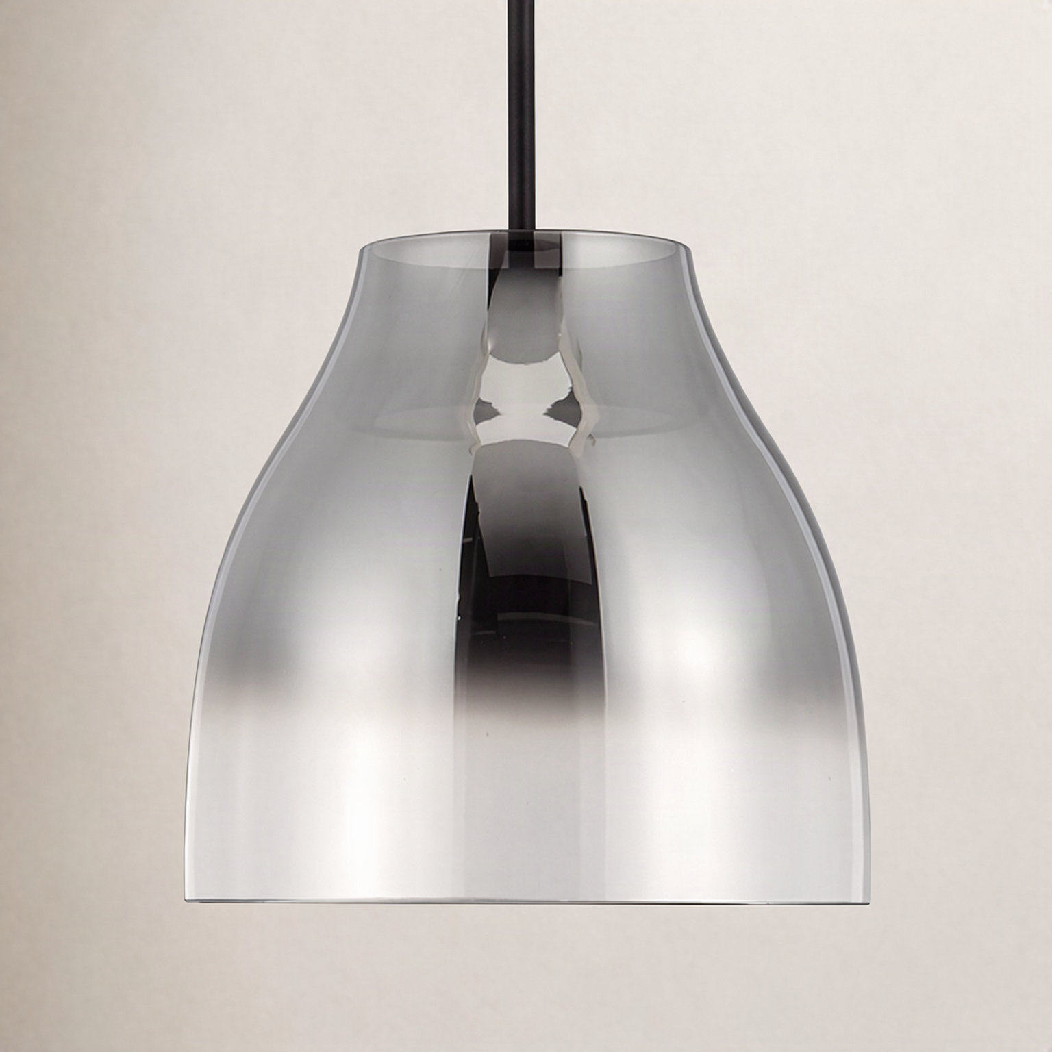 Single Light Glass Dimmable LED Pendant, Smoked