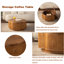 Table basse en rotin en forme de fleur avec rangement amovible, style boho-chic, parfaite pour les salons confortables et les espaces compacts