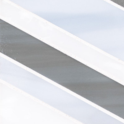 Rietto Arrow Mist Chevron 9 in. x 16 in. Glossy Glass Mosaic Wall Tile, Arrow Mist