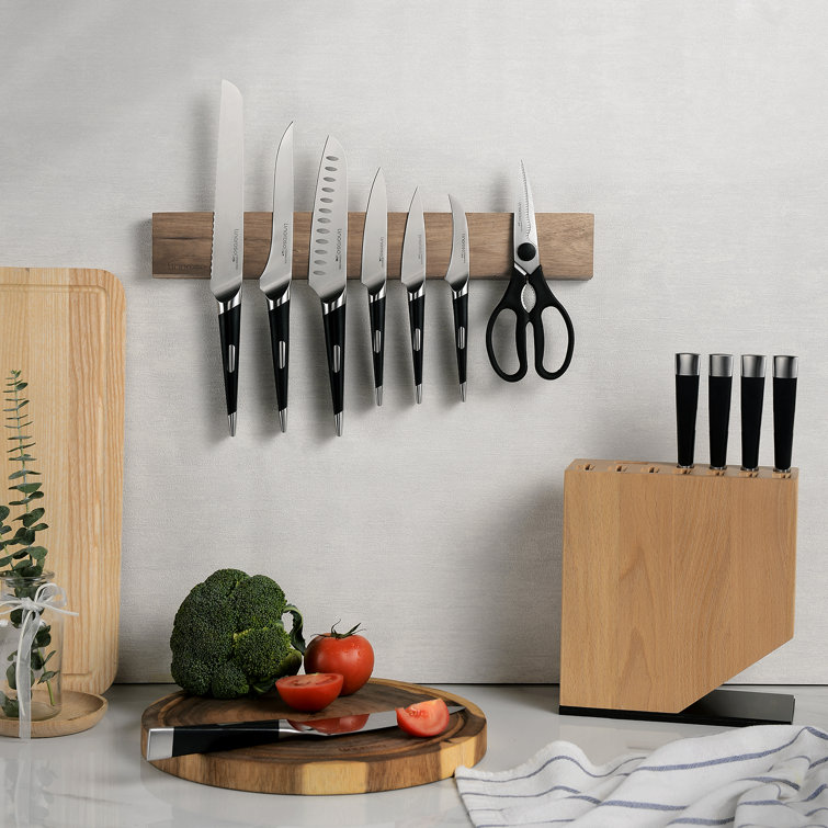 Next Level Magnetic Knife Block Acacia with Light - Creative Kitchen