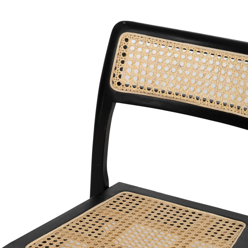 Allmar 44.5cm H Stacking Side Chair, Black