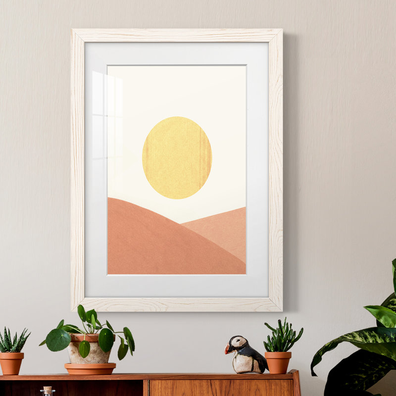 Simple Boho Sun I - toile encadrée de qualité supérieure - prête à être accrochée, Oui, H 37,5 po x l 27,5 po