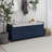 Storage Bench With 3 Shutter-Shaped Doors, Shoe Bench With Removable Cushion And Hidden Storage Space (Antique Navy, OLD SKU: WF284226AAM)-962013831