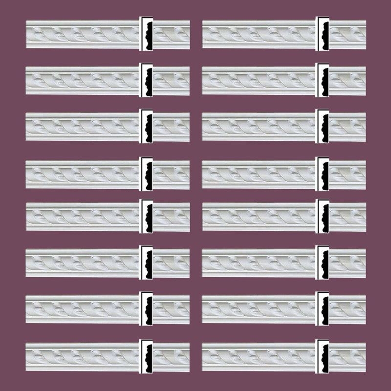 Moulure couronnée H 1 5/8 po x l 5,7 po x P 1 5/8 po