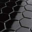 Carreau de mosaïque de plancher et de mur en porcelaine noir brillant 11-1 / 8 po x 12-5 / 8 po Metro