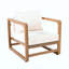 Méridienne d'extérieur, fauteuil club en bois d'acacia, siège surdimensionné avec ensemble de coussins-1389550910