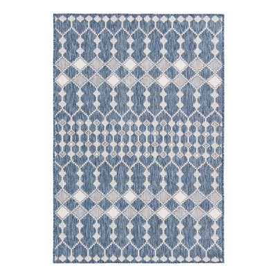 Blue Traliccio Indoor/Outdoor Trellis Rug