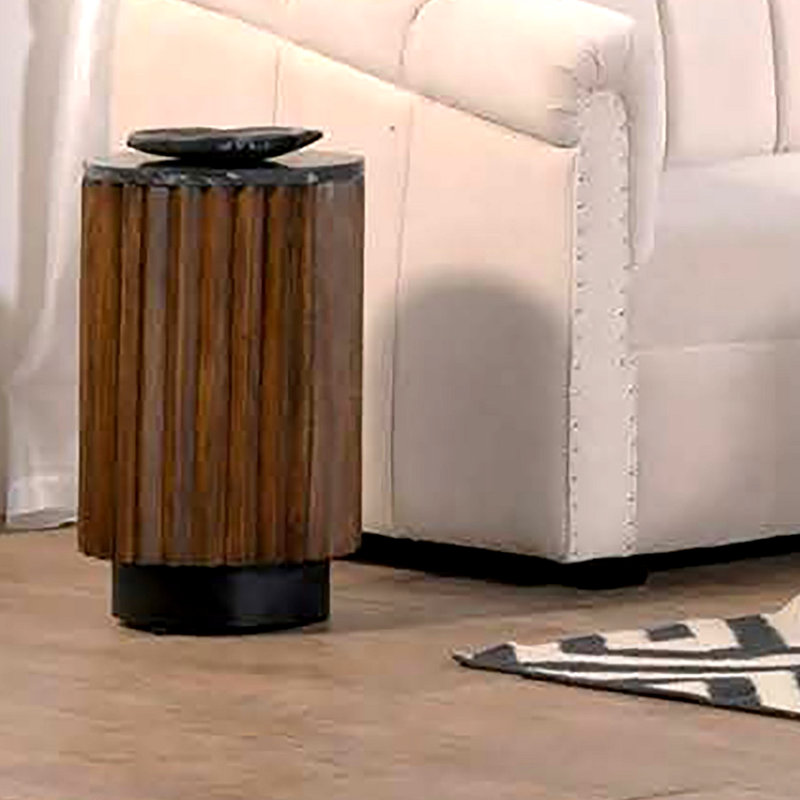 Table de bout ronde avec plateau moderne, table d'appoint de salon