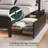 Franzi Bed with Storage Headboard, Bed Frame with 4 Storage Drawers, Charging Station and RGB  LED Lights-1306398870