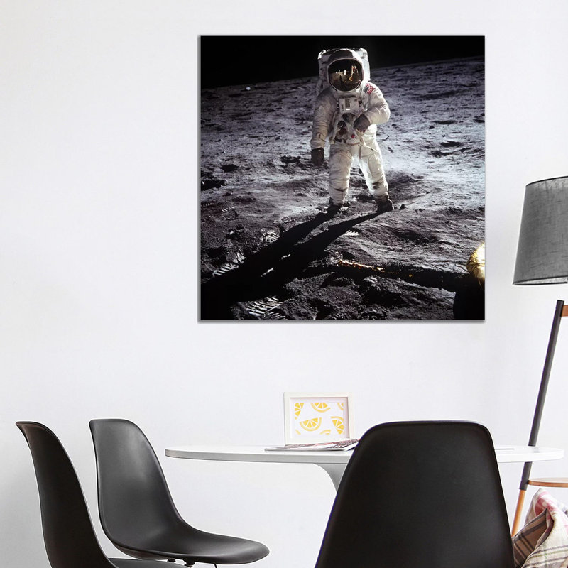 Buzz Aldrin Moonwalker - Wrapped Canvas Print, 93.98 cm H x 93.98 cm W x 3.175 cm D