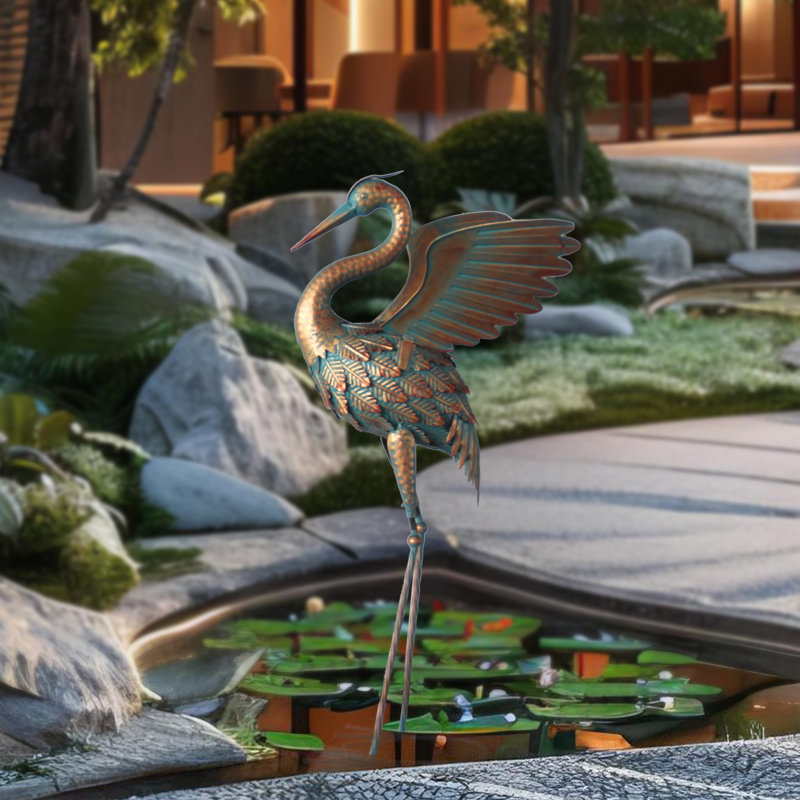 Statue de jardin Orlee Crane, Brun