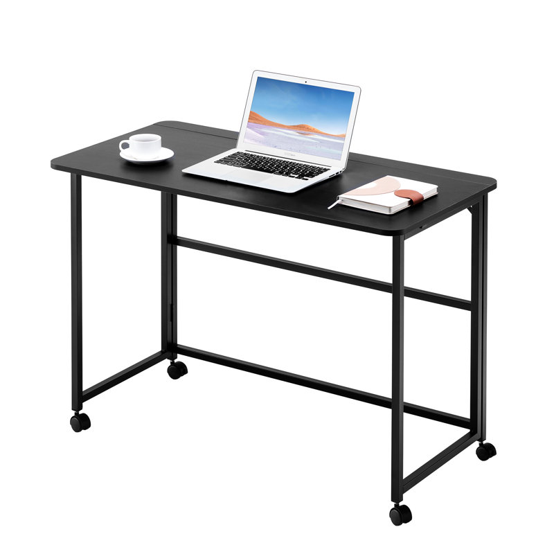 Foldable Desk For Multiple Spaces - 38.83 Inches Black Desk, Stable Design, Easy To Store And Organize Office Writing Bedroom, Versatile Portable