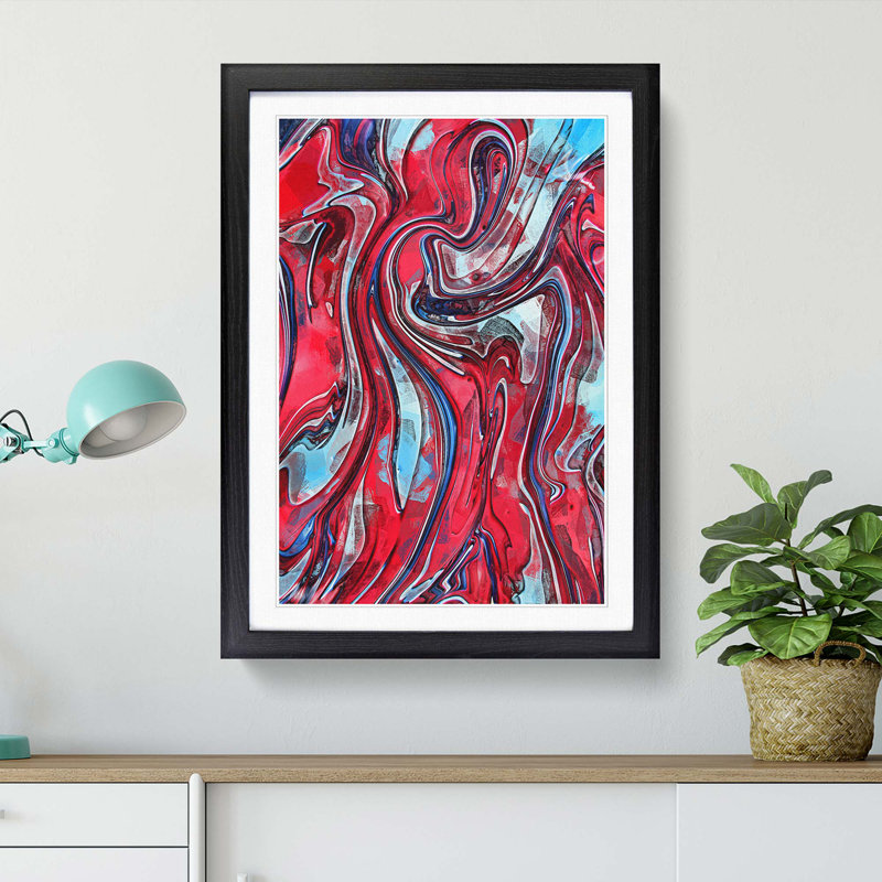 Sweetest Dreams in Abstract - Framed Print, 87cm H x 62cm W x 2cm D, Black Framed