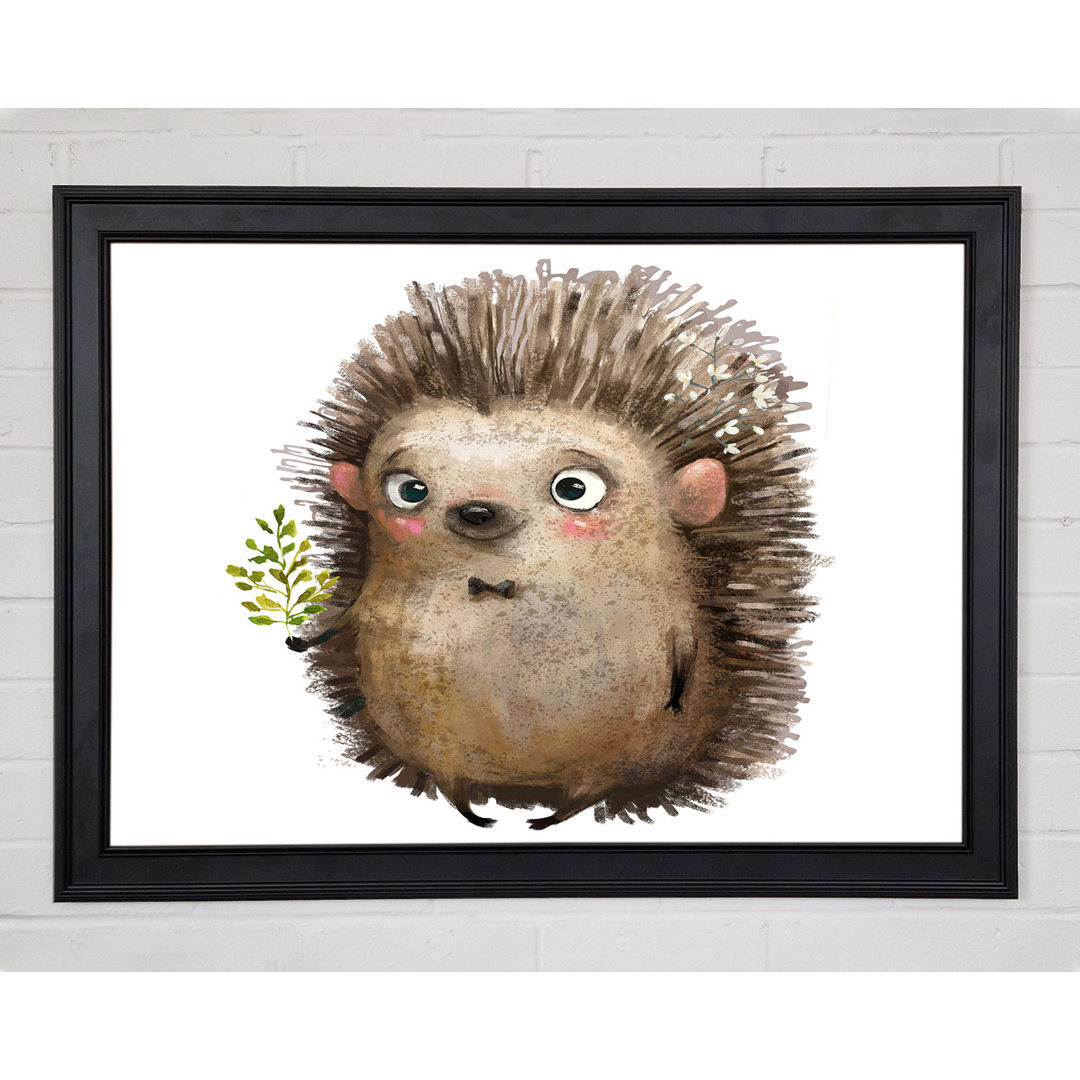 Igel mit Blumen - Druck