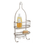 iDesign Metal Extra-Wide Hanging Shower Caddy, The York Collection – 10" x 4" x 22"