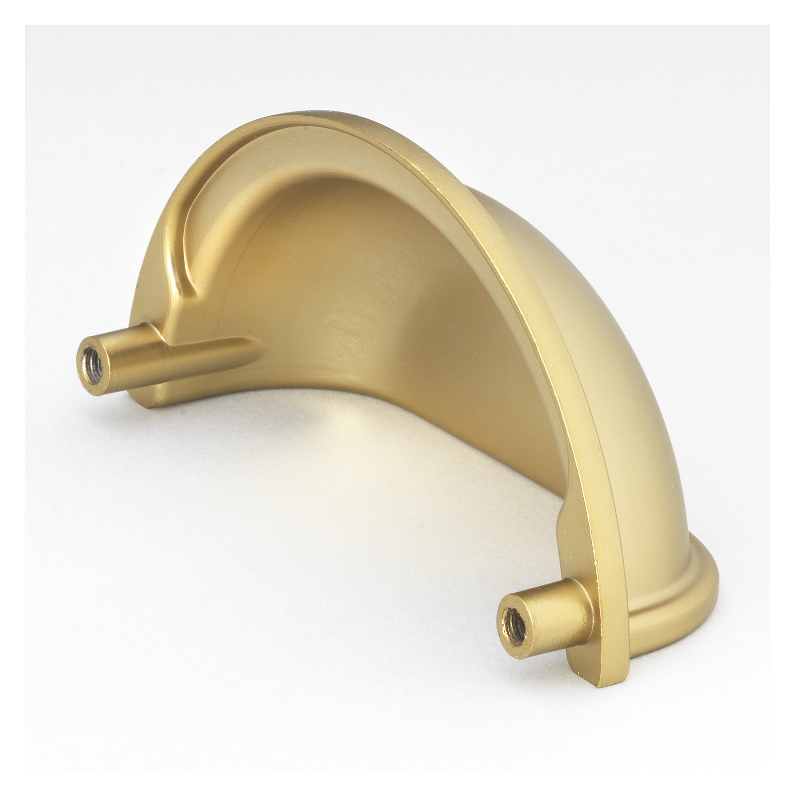 Classic 3" Center to Center Cup/Bin Pull, Brass Gold