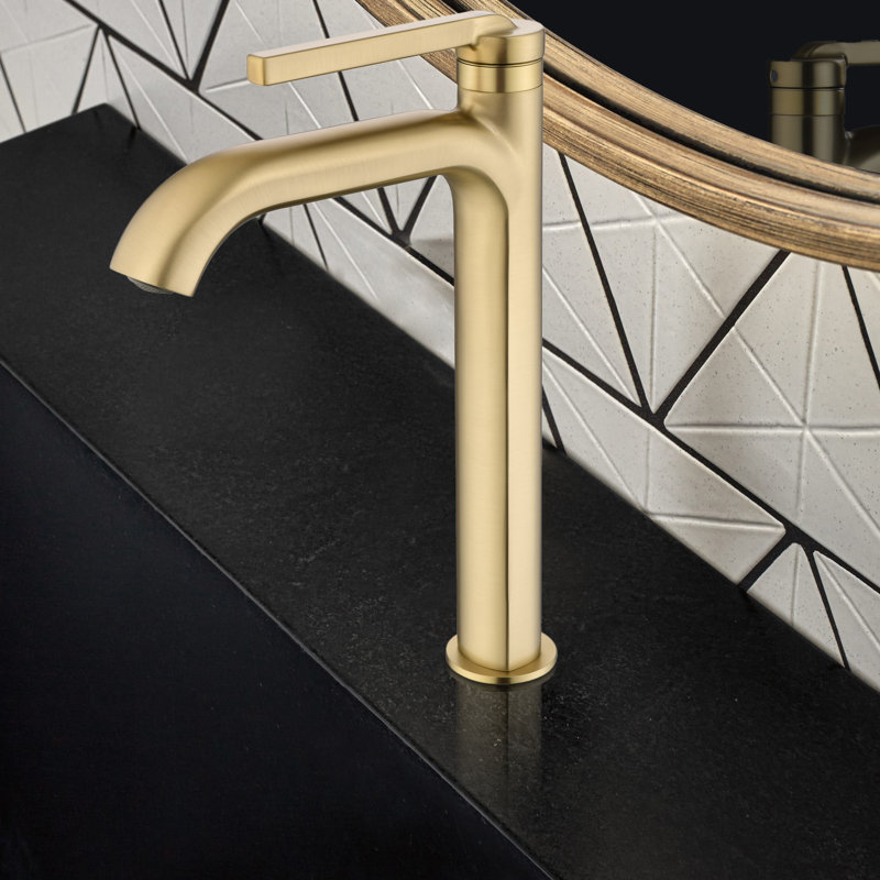 Single-handle Bathroom Faucet, Brushed Gold