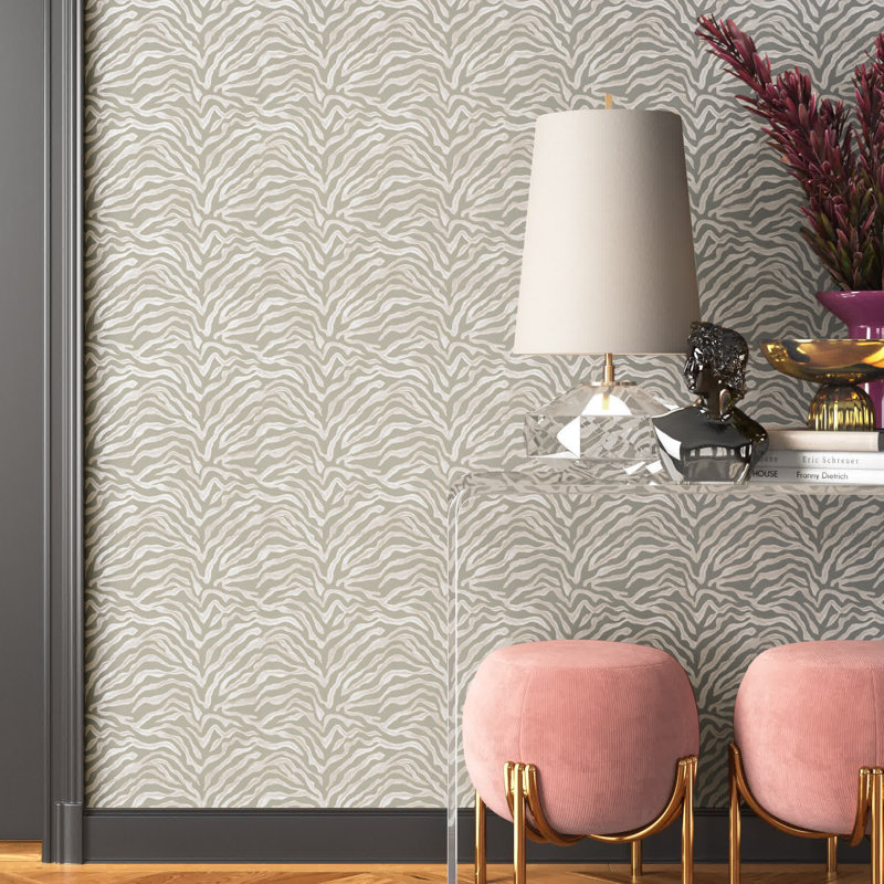Rouleau de papier peint Lonton 32,7 pi x l 20,5 po Lontson, Crème