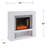44'' W White Electric Fireplace