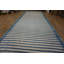 Tapis surdimensionné à rayures blanches et bleues