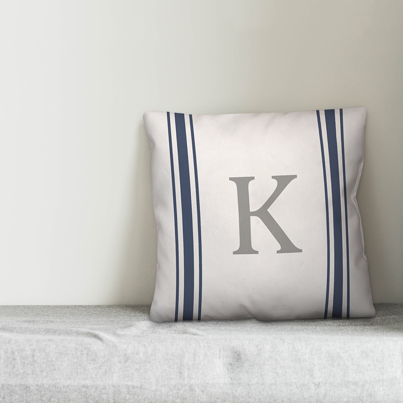 Reversible Throw Pillow, K