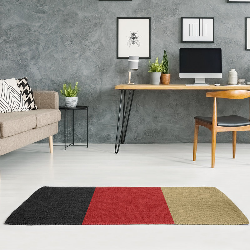 Tapis à rayures de football san francisco, Rectangle 5 pi x 7 pi
