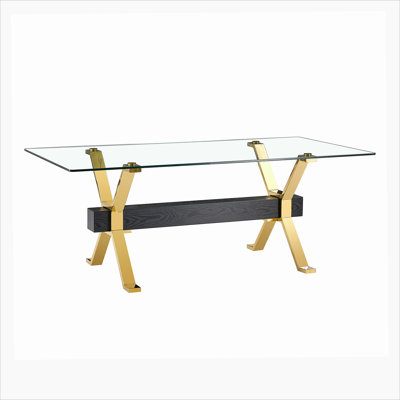 Dining table Modern tempered glass dining table Large modern office desk