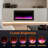 30 In. Wall Mounted Electric Fireplace With 12 Flame Colors And Wifi Function In Black-678244328