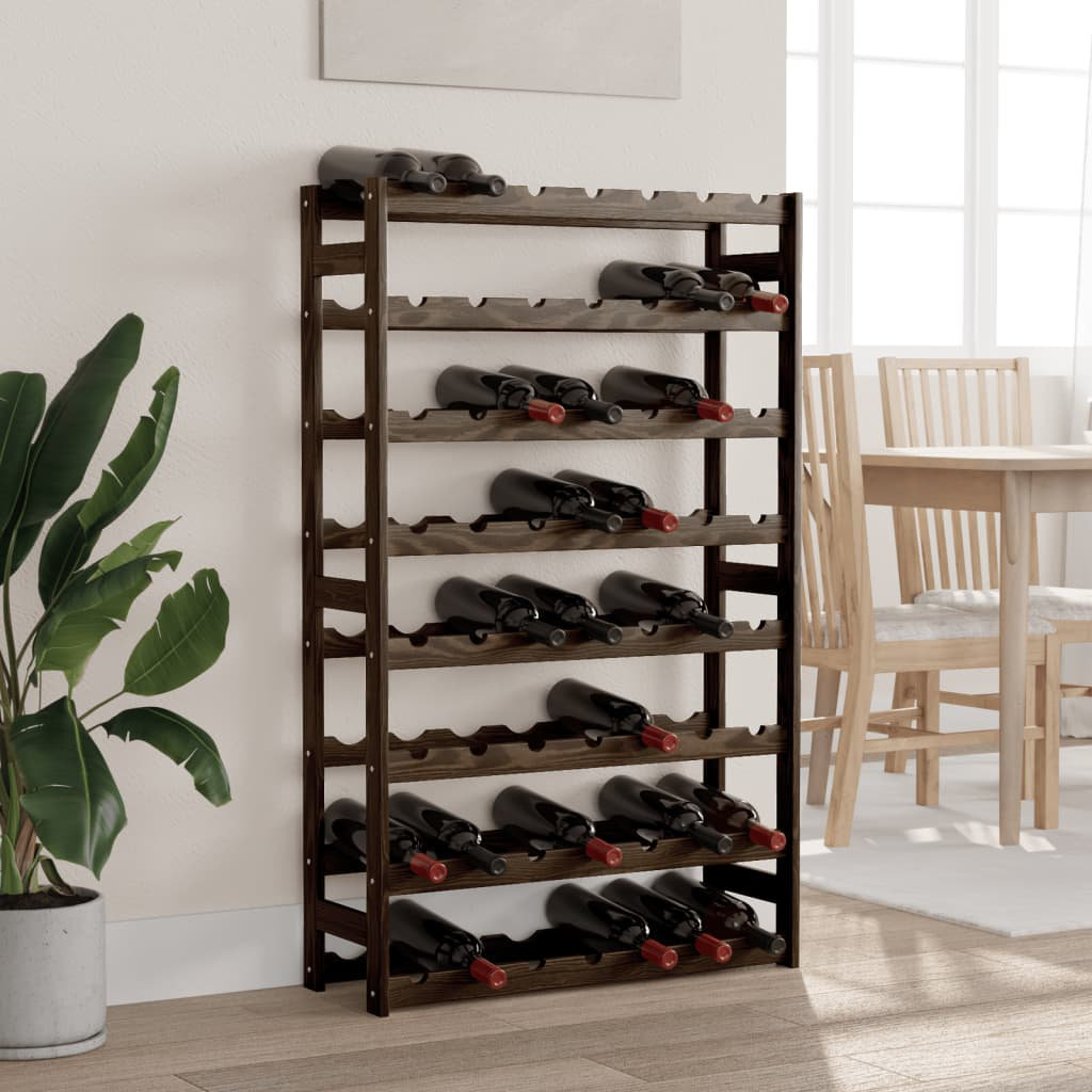 56 Bottle Solid Wood Floor Wine Bottle Rack in