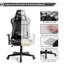 Blue Elephant Adjustable Reclining Faux Leather Swiveling PC & Racing Game Chair-193090875