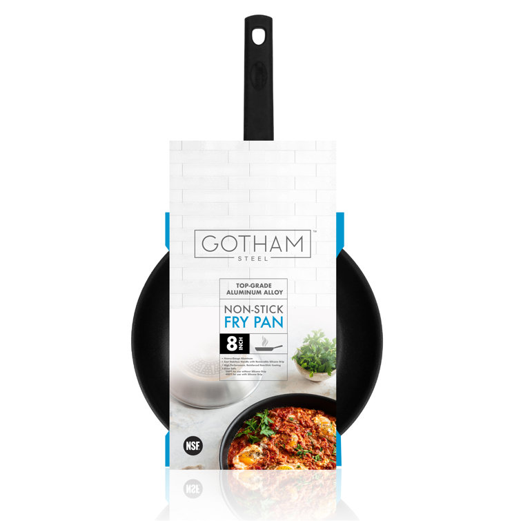 Gotham Steel 5.5 qt Saute Pan with Lid - Non Stick Frying Pans Nonstick Deep Frying Pan, Nonstick Pan, Cooking Pan, Nonstick Skillet, 100% PFOA Free