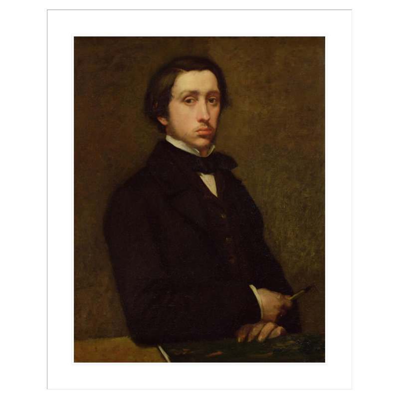 Autoportrait par Edgar Degas - Impression sur toile, H 41,29 po x l 33,5 po
