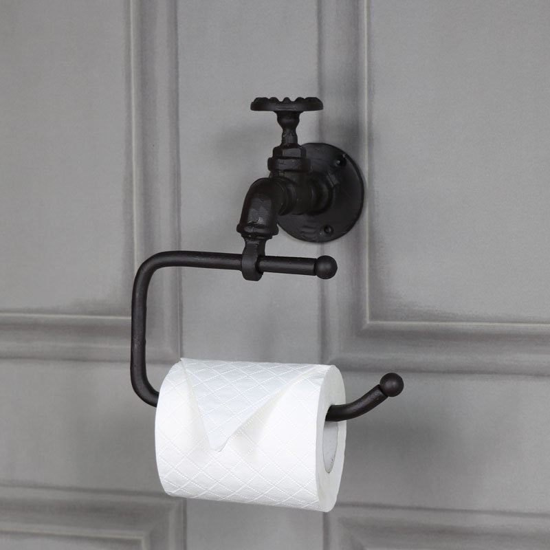 Easterday Wall Mounted Toilet Paper Holder, Black