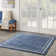 Lucretia Abstract Machine Woven Chenille Indoor/Outdoor Area Rug in Blue