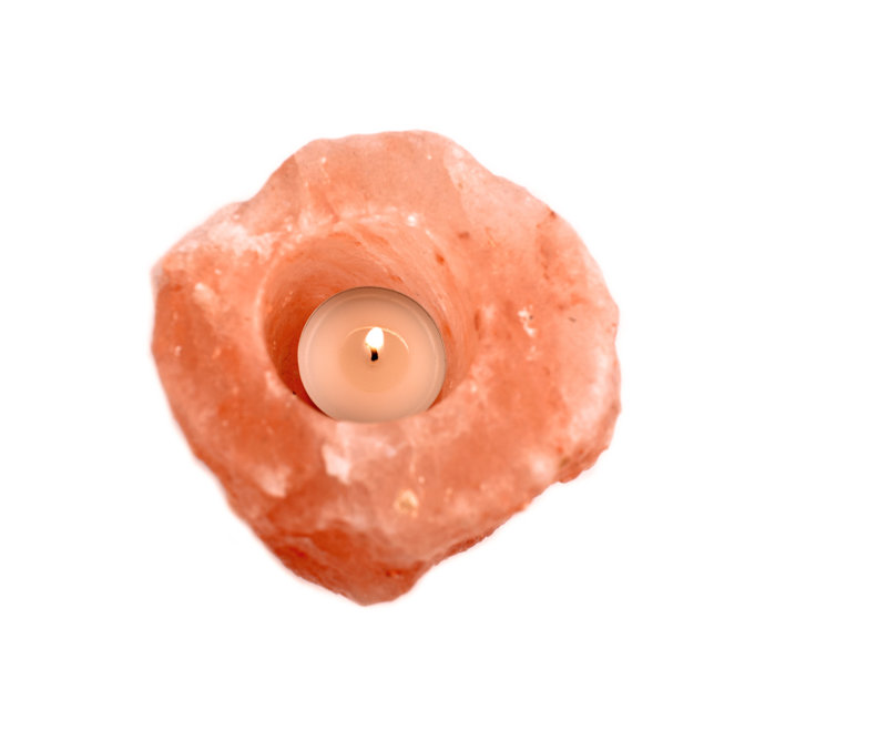 5.5'' H Stone Tabletop Tealight Holder with Candle Included