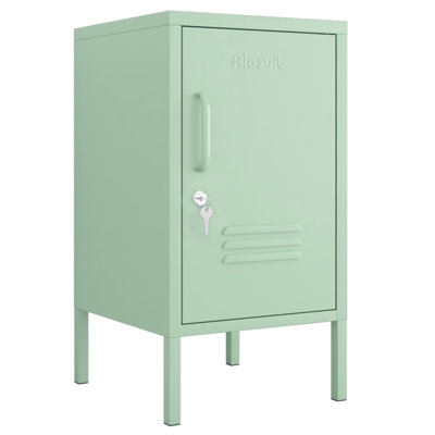 Union Single door End Table 2 Tier Narrow Side Table with Metal Frame Multifunctional Home Table Easy to Assemble Adjustable partitions Single Door Coffee Table